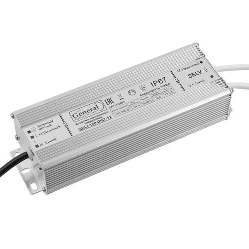 Блок питания 150W 24V 205х67х44 IP67 GDLI-150-IP67-24, General