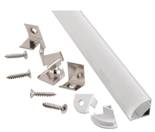 Профиль алюминиевый ПУ-16 комплект с экраном и аксесс.(2 метра) General