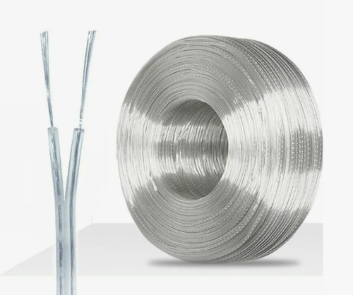 Провод плоский прозрачный Infinilite 22AWG, многожильный 2х0.3 для гибкого неона