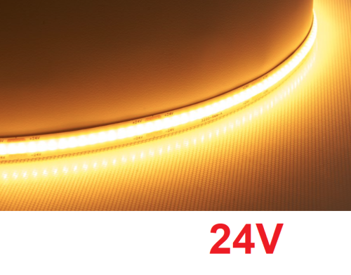 Feron лента св/д равном. свечения 24V 8W/m COB 320led/m IP20 желтый LS530 48269 (цена за 1м)