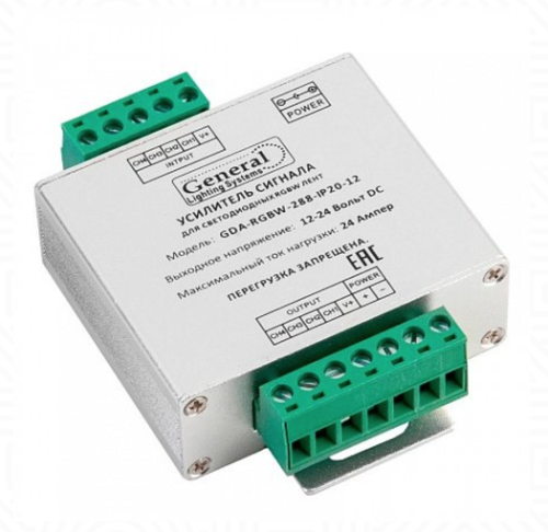 Усилитель для RGB+W ленты 12/24V 288W/576W 24A GDA-RGBW-288-IP20-12 511920