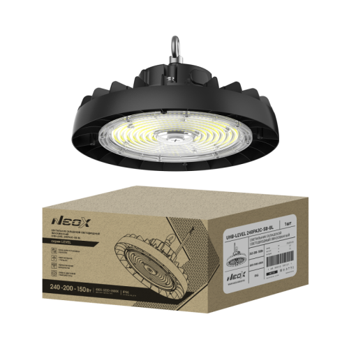 Светильник складской светодиодный UHB-LEVEL 240PA3C-SB-BL 100-277В 240/200/150Вт 175Лм/Вт 3CCT 5лет NEOX с переменной мощностью