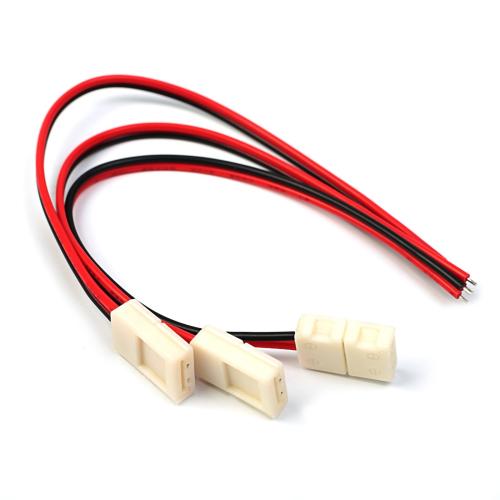 Коннектор для светодиодной ленты 2835, 8мм 2-конт. "зажим-провод" для соединения с блоками, 15см SC28С1ESB