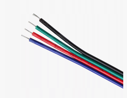 Провод (плоский шлейф) 4х0.35мм для лент RGB (1м)