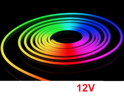 Гибкий неон сеч 6х13мм 9.6Вт IP67 RGB 12V Силикон