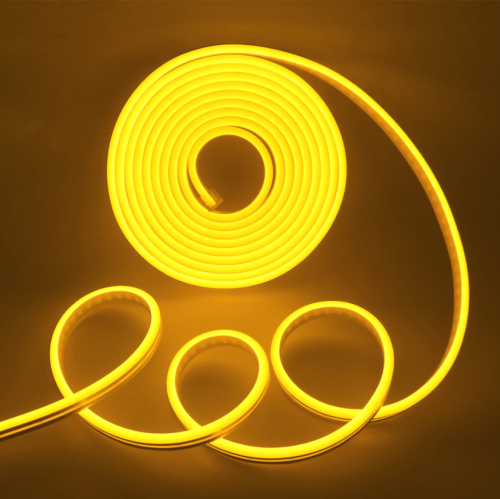 Гибкий неон сеч 8х13мм 9.6Вт IP67 лимонный 12V силикон