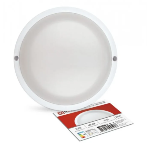 Светильник сд герм СПП 2040-КРУГ 20Вт 4000К 1800Лм IP65 155мм IN HOME