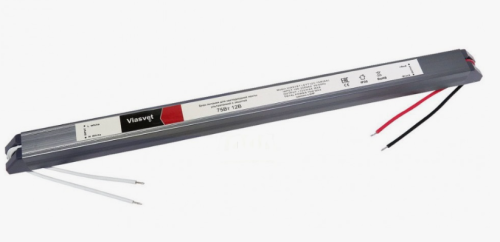 Блок питания для св/д лент и неона ультратонкий 12V 100W 372x18x18  Viasvet (интерьерный) 