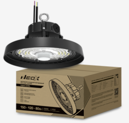 Светильник складской светодиодный UHB-LEVEL 150A50BK 150/120/80Вт 100-277В 22500Лм 5000K 5лет NEOX