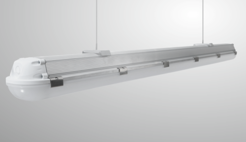 ABERLICHT светильник светодиодный линейн 56W 7200Лм 5000K 1262x124x85 призма IP65 LINE OUT-50/90 ACE