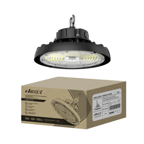 Светильник складской светодиодный UHB-LEVEL 150PA3C-SB-BL 100-277В 150/120/100Вт 175Лм/Вт 3CCT 5лет IP69K NEOX
