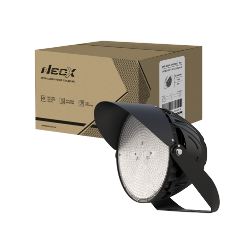 Прожектор светодиодный SPFL-LEVEL 500PA50 100-277В 500/400/300Вт 160лм/Вт 45гр 7 лет IP66 черный NEOX