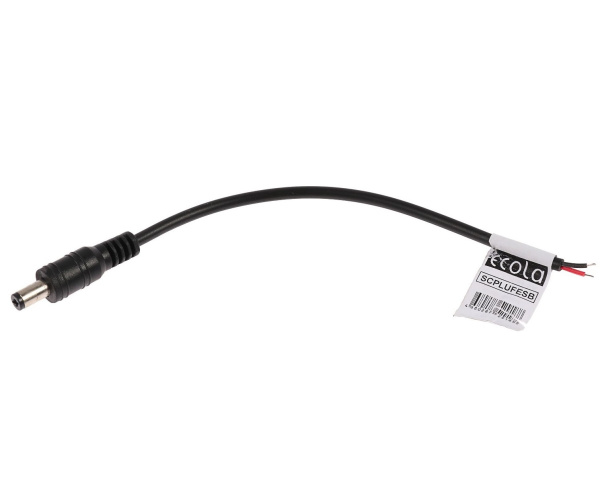 Коннектор ECOLA 15см разъем питания - провод (папа)