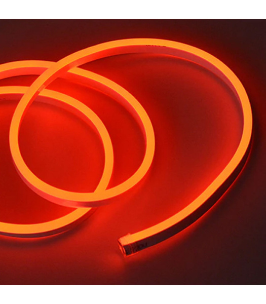 Неон гибкий ПВХ 12V 9.6W/m IP67 оранжевый сеч 6х12 (крат. резки 2,5см)