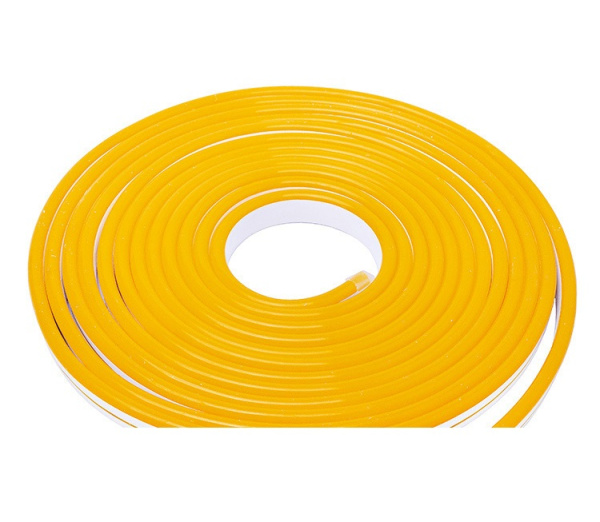 Неон св/д гибкий 12V 9.6W/m IP67 сеч.8х13, 100% силикон, кратн. реза 1см, желтый