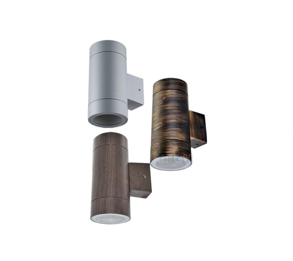 Светильник Ecola 8013A цилиндр металл IP65 2*GX53 205х140х90мм в ассорт. серый /темное дерево / черная бронза