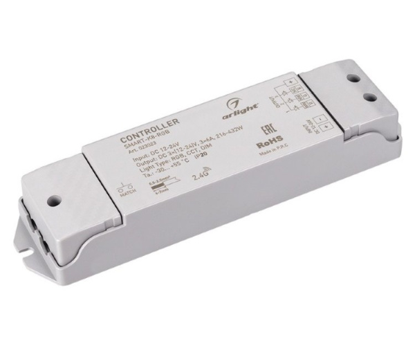 Контроллер SMART-K2-RGBW (12-24V, 4x5A, 2.4G) (Arlight, IP20 Пластик, 5 лет)