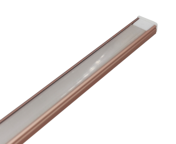 Комплект ПН6-RGold: профиль алюм. Розовое золото анод. накладной, 6х15х2000мм, SP261RGD