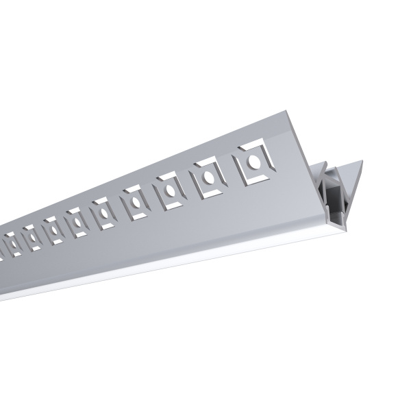 Профиль под шпаклевку 2500х50х22мм, угол внешний для ленты шир. до 9мм, +экран, заглушки 08-45