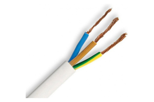 Шнур (провод) ШВВП 3х0,75 ГОСТ белый (цена за 1м.)