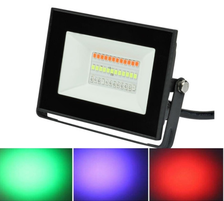 Прожектор светодиодный Uniel ULF-F60-50W-RGB IP65 200-240В Мультиколор Пульт ДУ