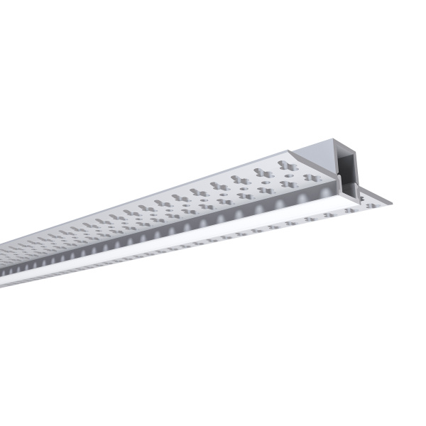 Профиль под шпаклевку 2500х56х15мм, для светодиод. ленты шир. до 12мм,+экран, заглушки 08-48