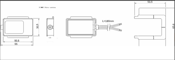 Сенсорный выключатель GTS-1 c диммированием для зеркал и стекла 12В, 60Вт, 5А, 3105