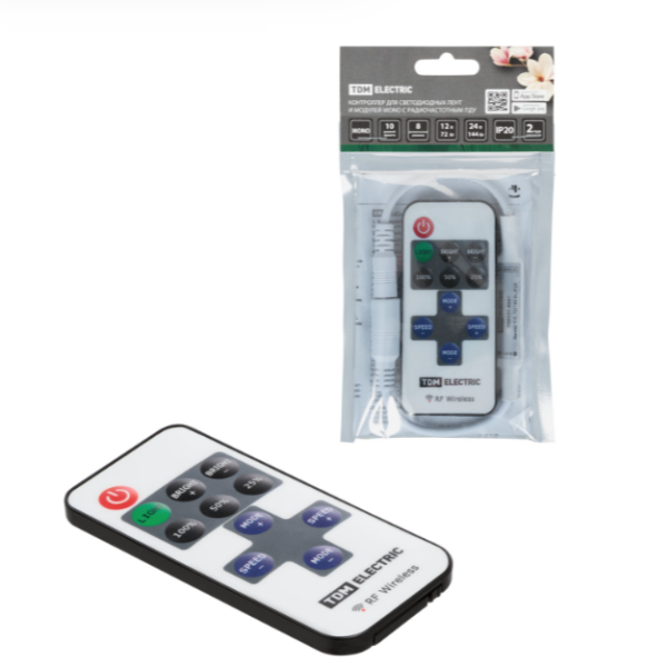 Контроллер для одноцветных светодиодных лент и модулей MONO-RF-12В-6A-72Вт-IP20