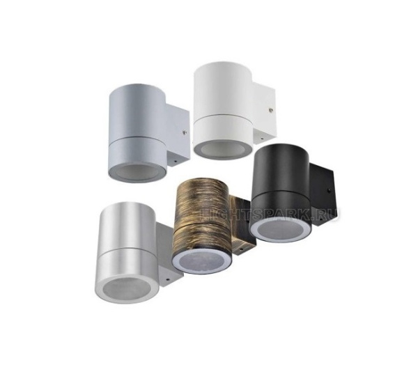 Светильник Ecola 8003A цилиндр металл IP65 1*GX53 114х140х90 мм в ассорт. серый / белый / сатин / бронза / черный