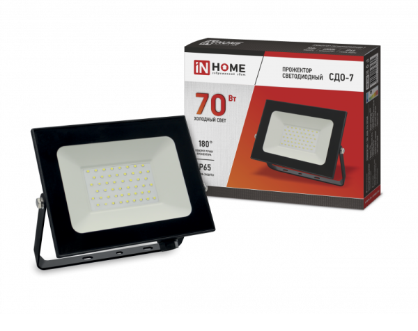 Светодиодный прожектор СДО-7-70 6500К IP65 InHome 70Вт
