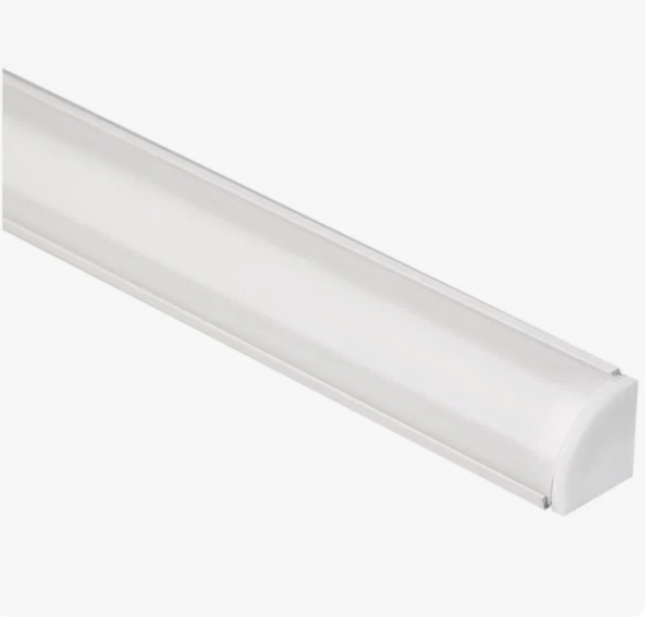 Комплект ПУ-16-Б профиль алюминиевый угловой с экраном, заглушками, крепежами белый SP280W