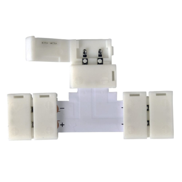 Коннектор GENERAL плата Т-обр. для соединения св/д лент 5050 10мм 12V IP20 3 разъема 2 контакта GSC10-STS-IP20