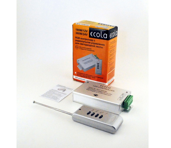 Ecola Контроллер 12V 180W(24V 360W) 15A RGB c радиопультом управления