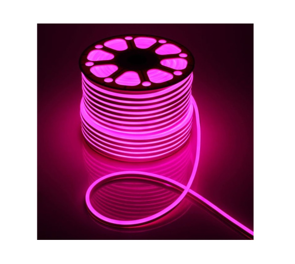 Гибкий неон General LED 9,6W розовый сеч 8х16мм IP67 220V (цена за 1м)