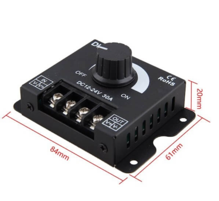 Диммер с потенциометром 12V / 24V 30А 360W / 720W