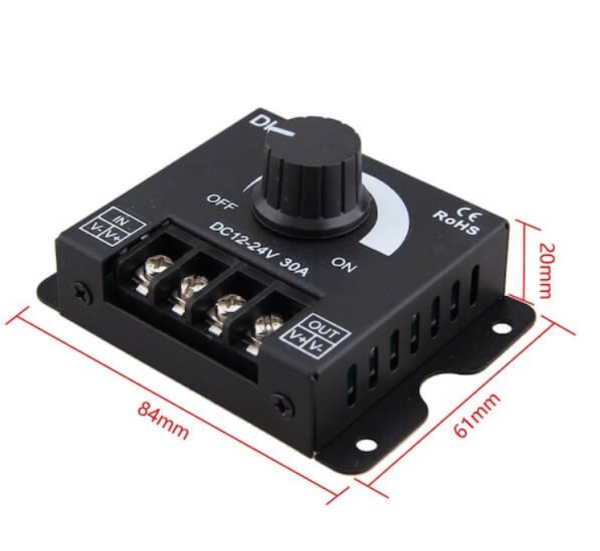 Диммер с потенциометром 12V / 24V 30А 360W / 720W