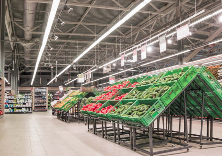 Светодиодный светильник VRN-RTL-44-8MA50K65-U 5500Лм 1200мм Ритейл 44Вт