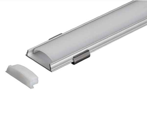 Профиль алюминиевый SP259 накладной гибкий, комплект с экраном 15х2000мм (2 метра) 2з, 4кр