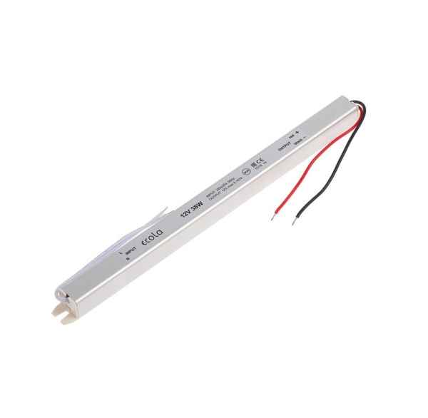 Ecola Блок питания для св/д лент 12V 38W IP20 222×18х18 (интерьерный)