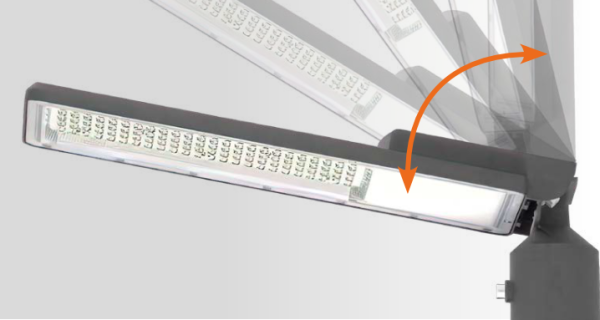 Уличный светильник WOLTA STL-150W/03 150Вт 5700К IP65 18000лм с поворотным кронштейном серый 565х69х165мм