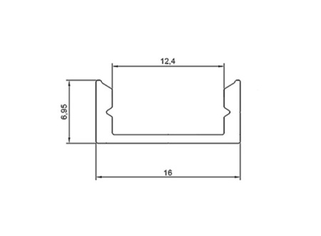 Профиль алюминиевый ПН-7 (цена за 1 метр)