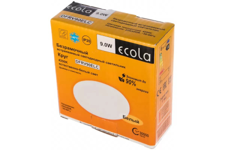 Ecola DFRV90ELC Светодиодный светильник даунлайт с драйвером 9W 220V 4200K