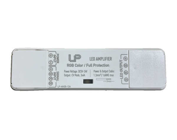Усилитель для ленты одноцветный LP AN10-S Nano 15А 12V/24V 180Вт/360Вт