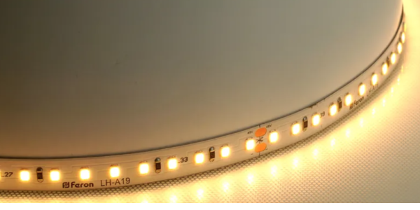 Светодиодная лента стабилизированная 120led/м 8Вт/м 48V 40000*10*1.22мм 3000К, IP20 LS420 FERON