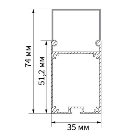 Комплект профиль алюм. подвесной СПП-3574 с экраном