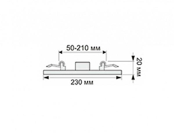 Даунлайт под любое отверстие (50-210мм) 20W 4200K 4K Круг 230x20, DARV20ELC