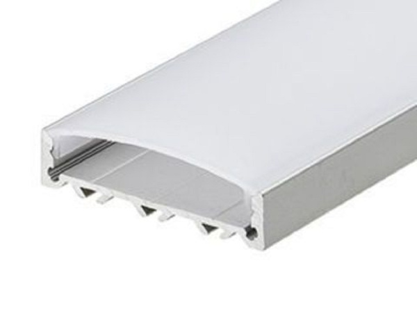 Комплект ПН-4511: профиль накладной алюминиевый, экран матовый, заглушки