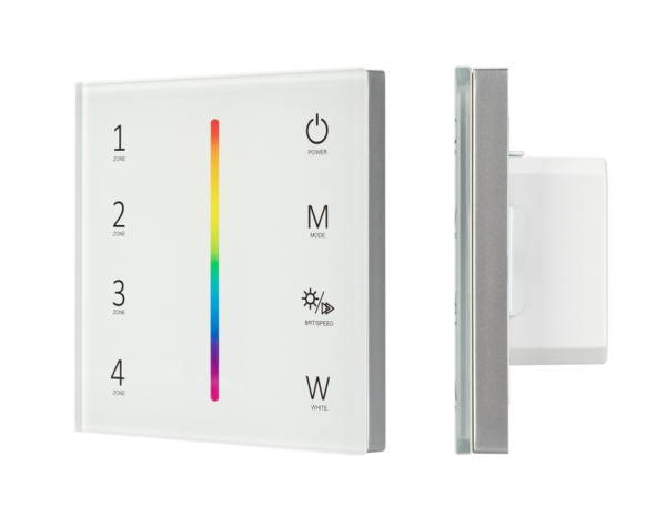 Панель Sens SMART-P45-RGBW White диммер/контроллер (230V, 4 зоны, 2.4G) (Arlight, IP20 Пластик, 5 лет)