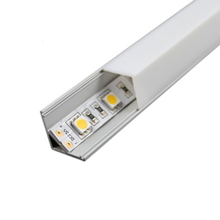 Профиль алюминиевый ПУ-1616-квадрат 2000х16х16мм комплект: профиль, экран, заглушки