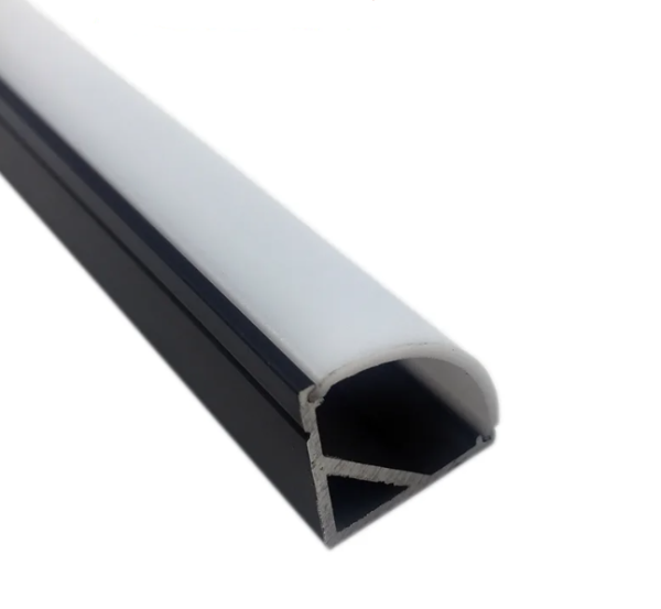 Комплект ПУ-16-Ч 2000х16х16мм Черный профиль алюминиевый угловой с экраном